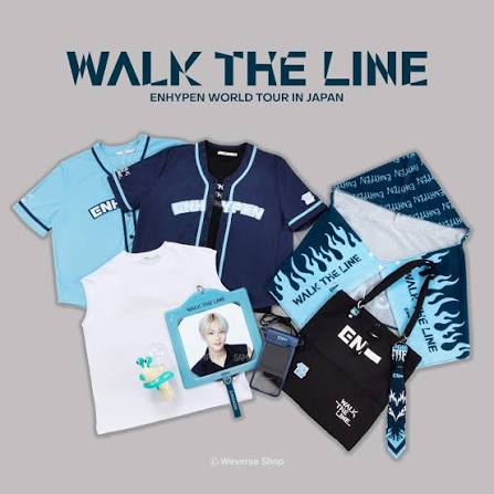 Goods de tournée japonaise : lightstick, badges et acryliques